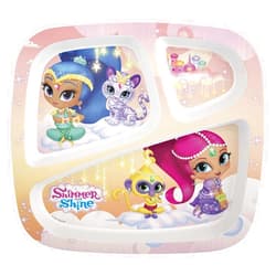 Nickelodeon Zak Designs Nick Jr. 3-section Kids Plate, Shimmer & Shine