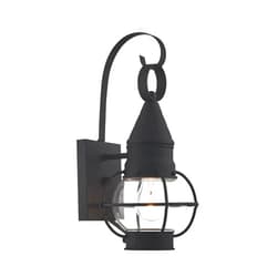 Livex Lighting 26900-04 Transitional One Light Outdoor Wall Lantern from Newburyport Collection in Black Finish