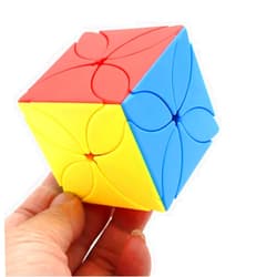 AI-YUN 3x3 Clover Speed Cube, Stickerless 3x3 Clover Magic Cube, Twisty Skewb Cube Puzzle Toys, Brain Teasers