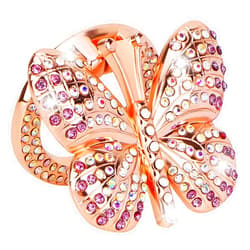 DUNGGLE Car Start Stop Button Cover Butterfly Rhinestones Cute Ignition Protective Cover Push Start Button Cover Anti-Scratch Car Engine Decoration Ring Car Interior Accessory for Girls