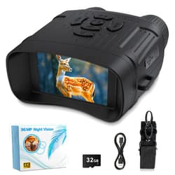 Anyork 4K Night Vision Binoculars,10X Digital Zoom Night Vision Goggles,Rechargeable Battery with Type-C Cable,can Save Photo and Video with 32GB Memory Card