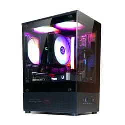 Zalman CUBIX-G Micro-ATX PC Case, MATX Case with 3 X 120mm FRGB Fans Pre-Installed, Panoramic View Tempered Glass Panels, USB Type-C Port, Fits up to 280mm GPUs, Black