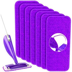 PAPCLEAN 7 Pack Reusable Mop Pads Compatible with Swiffer Wet Jet Mop - Papclean Wet Pads Refills Mopping Cloths Washable Microfiber Mop Pads for Swiffer Wetjet 12
