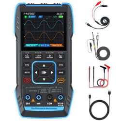 FNIRSI 2C23T 3 in 1 Handheld Oscilloscope Multimeter DDS Generator, 2 Channels, 10MHz Bandwidth, 50MSa/s Sampling Rate, 10000 Counts, Voltage, Current, Capacitor, Resistor, Diode Test