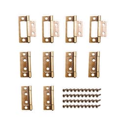 T Tulead Antique Cabinet Hinges 2-Inch Bronze Hinge Non-Mortise Hinge Interior Door Hinges Pack of 10 with Mounting Screws