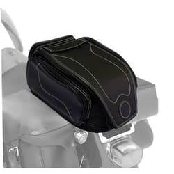 MZS Motorcycle Tail Bag, 27L Expandable Motorcycle Travel Luggage Bag Rack Trunk Helmet Storage, Touring Motorcycle Rear Seat Bag With Shoulder Strap Waterproof Rain Cover