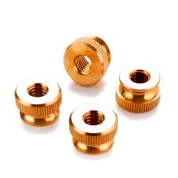 WOODRIVER Brass Knurled Thumb Nut Knobs 5-1/16” 4-Pieces