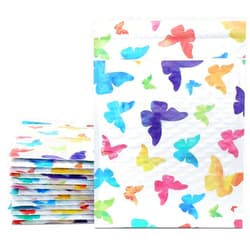 UCGOU Bubble Mailers 6x10 Inch Colorful Butterfly 25 Pack Poly Padded Envelopes Small Business Mailing Packages Self Seal Adhesive Waterproof Boutique Shipping Bags for Jewelry Makeup Supplies #0