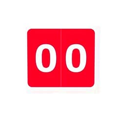 Www.filingsupplies.com V.A. Hospital/Barkley Systems Numeric Label - FNVAM Series (Rolls) - 0 - Red