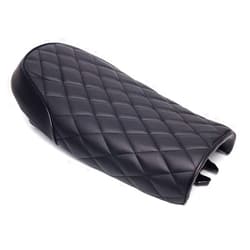 Remaiw Universal Motorcycle Retro Diamond Flat Brat Style Cafe Racer Seat for CB CL Retro Yamaha SR XJ Suzuki GS (Black)