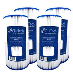 ClurTech FRX-6430-4 Replacement 4 Pack Hot Springs Watkins 30 Sq Ft Spa Filter Cartridge PWK30 C-6430 FC-3915 31489 0969601 71825 73178 73250, Pack of 4, White