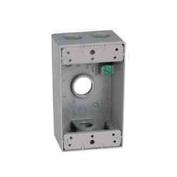 Sigma Electric, Gray Count (Pack of 1) Sigma Engineered Solutions, 14251 1/2-Inch 4 Hole 1-Gang Box