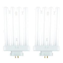 Sunlite FML27/65K/2PK Quad Tube Plug-in Compact Fluorescent Lamp, FML 4-Pin, 27 Watts, 1500 Lumens, 6500K Daylight, 4-Pin (GX10q4) Base, 120 Volts, 2 Pack