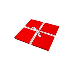 COTTONVILL 30COUNT Cotton Solid Quilting Fabric (10inch Square, 18-Haute Red)