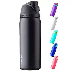 Owala FreeSip Insulated Stainless Steel Water Bottle with Straw for Sports and Travel, BPA-Free, 32-Ounce, Very, Very Dark 32-Ounce Very, Very Dark