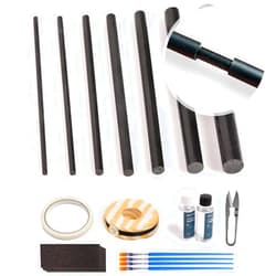 OJYDOIIIY Fishing Rod Repair Kit Complete,Full Supplies with Glue for Freshwater & Saltwater Broken Fishing Pole Repair with Carbon Fiber Sticks,Rod Building Epoxy Finish