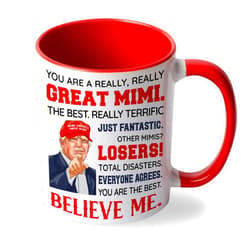 Viberty Best Mimi Ever Gifts From Grandson, Granddaughter, Grandkids, Grandchildren - Mothers Day, Birthday, Christmas Gift Idea - Mimi Ceramic Mug 11 Oz