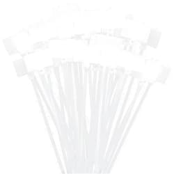 ITROLLE Nylon Marker Cable Ties 300PCS White Self-locking Wire Zip Ties Cable Mark Tags Label Tie Straps Nylon Power Marking Label