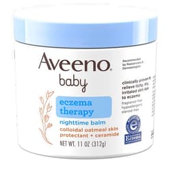 Aveeno Baby Eczema Therapy Night-Time Balm 11 Ounce Jar (Pack of 6)
