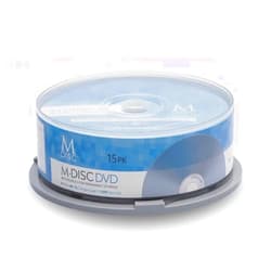 Taiwan 15 Pack Millenniata M-Disc DVD 4.7GB 4X HD 1000 Year Permanent Data Archival/Backup Blank Media Recordable Disc