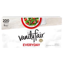 Vanity Fair Everyday Paper Napkins, 200 Count, Disposable Napkins Made Soft And Smooth For Everyday Meals