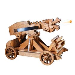 YAQUMW MINI Dragon Ballista Ancient Missile Launcher China Three Kingdoms Chariot Wooden Catapult DIY 3D Puzzles Model Kits STEM Projects Tabletop Toys