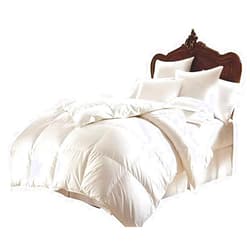 RESTURA 1 Piece Luxurious Goose Down Alternative Comforter - Emperor, White Solid 800 Series 100% Organic Cotton Comforter Set, Hotel Quality 500 GSM