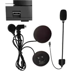 FreedConn Bluetooth Intercom Microphone [Upgrade 5-pin Headset] Speaker for KY pro TCOM-VB/TCOM-SC(5-Pin Headphone Micro USB Interface)