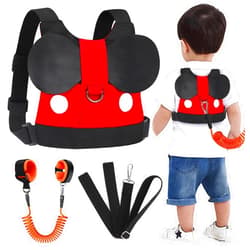 Accmor Toddler Leash Harness, Child Harness Baby Leash + Anti-Lost Wrist Link, Cute Kids Harness with Walking Assistant Strap Belt Tether for 1-5 Years Boys and Girls to Zoo or Mall