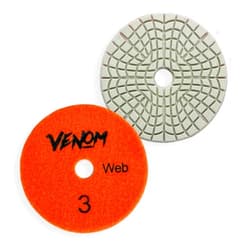 Venom Web 3 Step Diamond Polishing Pads for Quartz and Stone- Single Pads (Step 3)