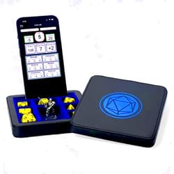 Luck Lab Compact Magnetic Dice Case with Tray and Phone Stand - Dice and Miniature Staging and Storage for RPG,D&D Tabletop Gaming (Blue)