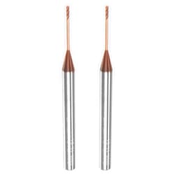 HARFINGTON 2pcs Square Nose End Mill 4mm Shank 1mm x 12mm AlTiSin Coated Solid Carbide Long Reach Extended Neck 4 Flutes CNC Router Bit Milling Cutter for Stainless Steel Hardened Steel