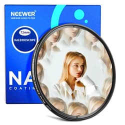 NEEWER 72mm Kaleidoscope Prism Lens Filter, Photography Prism Crystal Glass Effect Filter with Multi Refraction and Variable Number of Photographic Subjects