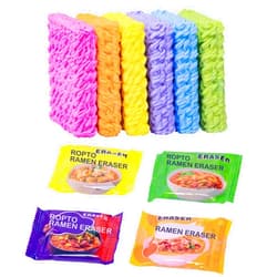 Ropto 16 PCS Mini Food erasers for Kids Classroom Spicy Ramen Noodles Erasers Cute erasers for Kids Bulk Desk Pets Valentines Gifts