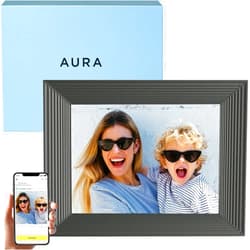 Aura Mason WiFi Digital Picture Frame | Wirecutter's Best Digital Frame for Gifting | Send Photos from Your Phone | Quick, Easy Setup in Aura App | Free Unlimited Storage | Black