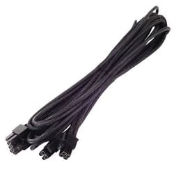 SilverStone Technology PP06 Black Sleeved PSU Cable for One EPS/ATX 12V 8-pin Adapter 550mm long, SST-PP06B-EPS55