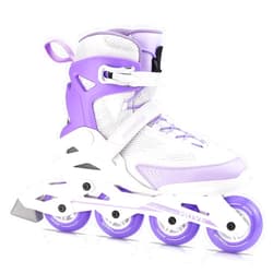 COSMOID Women's Adult Fitness Inline Skate, Outdoor Street Blades Roller Adult Female, Professional Fitness Roller Skates Blades, White and Purple,Size 5-12,Move