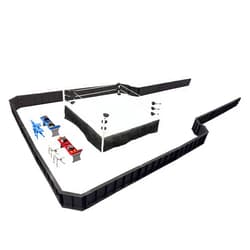 Figures Toy Company Ultimate Wrestling Ring Deluxe Playset with Barricade, Ring & Commentators Tables for Wrestling Action Figures