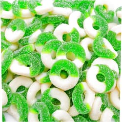 Donty-Tonty Gummy Candy Bulk 5 lb – APPLE Rings Gummies in Resealable Bag, Soft and Chewy, Light Sugar Coated, Gluten Free