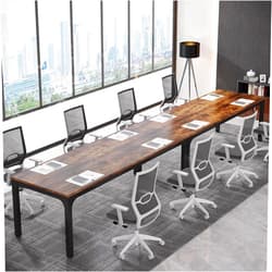 Tribesigns 13FT Conference Table,Large Rectangle Meeting Seminar Table for 10-14 Person,Long Business Tables (Only Table)