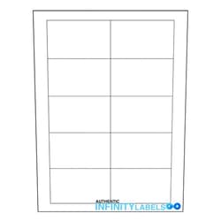 Infinity Labels Traditional Sheeted Labels: 3-1/2” x 2” Standard White • 50 lb Paper • Perm Adhesive. 10 LPS, 100 Sheets, for a Total of 1,000 Labels.