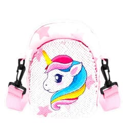 WAWSAM Toddler Purse for Girls Kids Wallet with Lanyard Sequins Crossbody Bags with Adjustable Straps