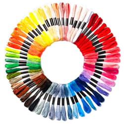Amrules Friendship Bracelet String, 60 Skeins Cross Stitch Thread with 344.5 Inch Cotton Embroidery Floss Hand Embroidery Thread for DIY Sewing and Embroidery Crafts Making