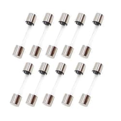 COMPSTUDIO 10Pcs 6x30mm F25AL250V Fast Blow Glass Fuse 25Amp 250V 0.24x1.18 Inch 25A Quick Blow Fuse