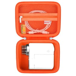 BOVKE Microscope Case Compatible with Microscope for Kids, 1000X Handheld Kids Microscope, Portable Mini Microscope for Kids Travel Case with Mesh Pocket for Date Cables and Sample Slides, Orange