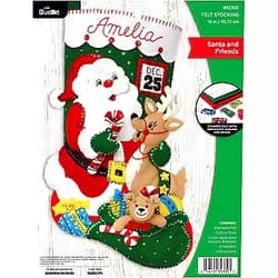 Bucilla Felt Stocking KIT, Santa and Friends