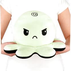 TeeTurtle - Original Reversible Big Octopus Plushie - Glow in the Dark - Huggable and Soft Sensory Fidget Toy Stuffed Animals That Show Your Mood - Gift for Kids and Adults!