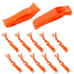 AUGSUN 10 Pcs Safety Whistle Marine Whistle Plastic Whistles with Lanyard for Emergency