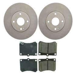 Parjanyay Front Brakes and Rotors Brake Kit - Rotors and Pads 4Pcs Parjanyay for Mazda Protege 1.8L 1992-1998, for Ford Escort 1.8L 1991-1996, for Ford Escort 1.9L 1993-1996, for Ford Escort 2.0L 1997-2003