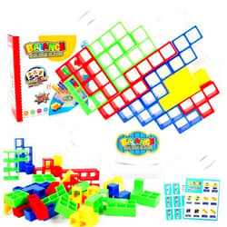 Kykake 48 Pcs Swing Stack High Child Balance Building Toy, Stacking Blocks Balance Game, DIY Assembling Versatile Toy Board Table Games, Brain Game Building Block New Year's Gift